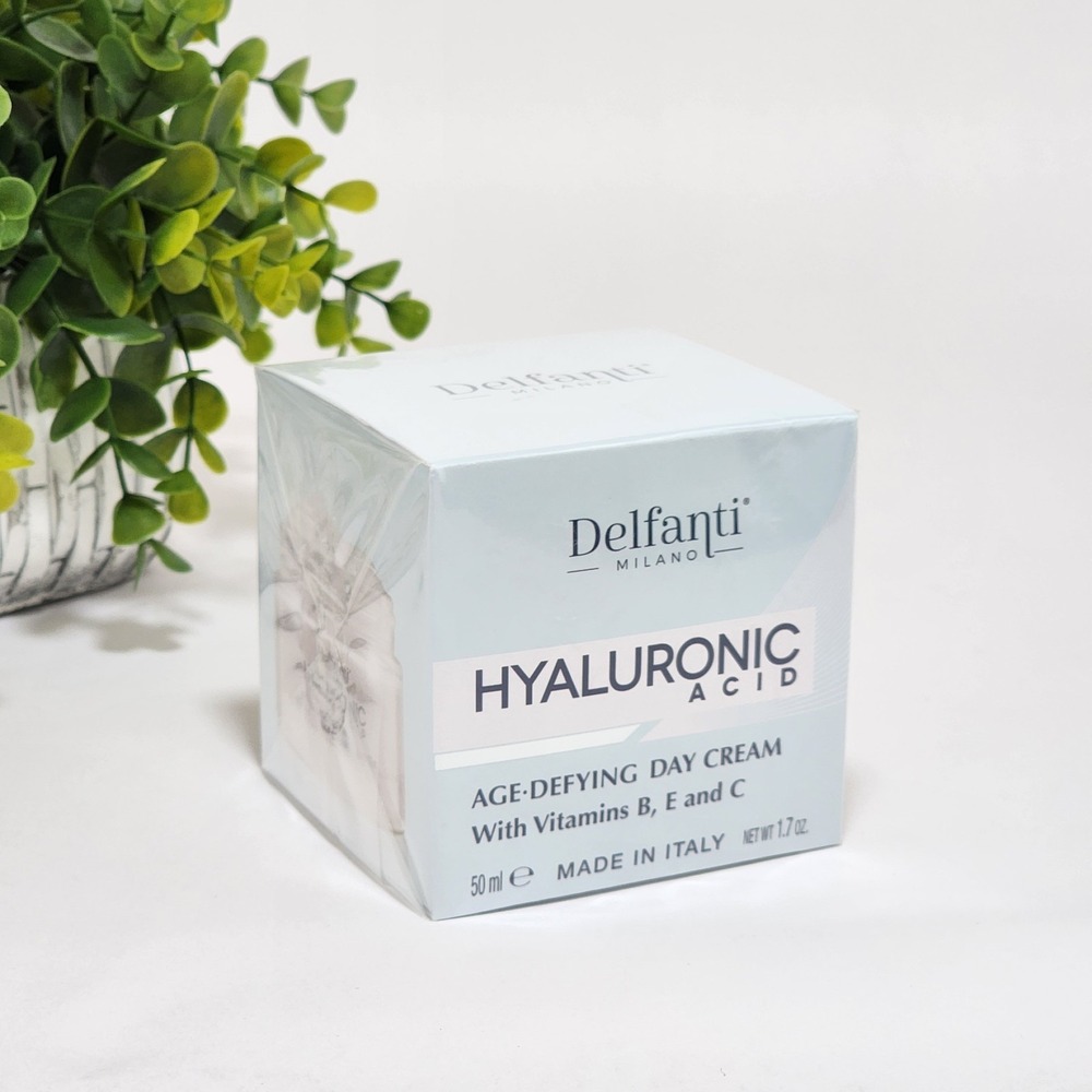 Delfanti Hyaluronic Acid Day Cream with Vitamins B, E and C Age Defying 1.7 oz